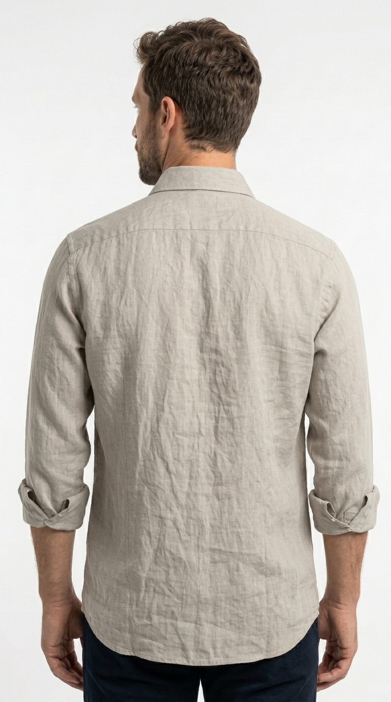 Camicia Lino Collo Francese