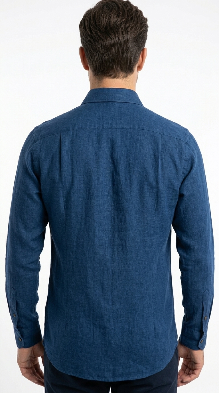 Camicia Lino Collo Francese