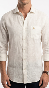 Camicia Lino Collo Francese